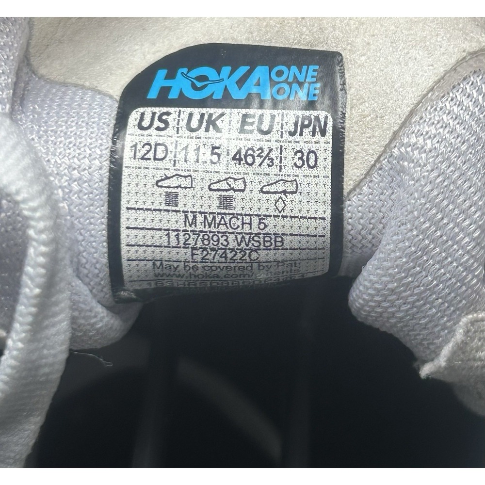 HOKA Mach 5‎ Men's Size 12D Running Shoes PROFLY+ Lightweight Trainer - Picture 13 of 15